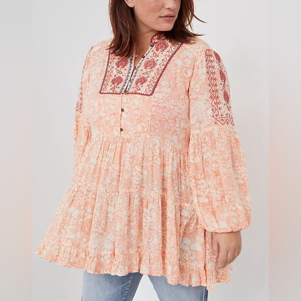 Anthropologie Claudia Embroidered Tunic